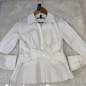 Women's Twist Wrap Popover Long Sleeve Blouse